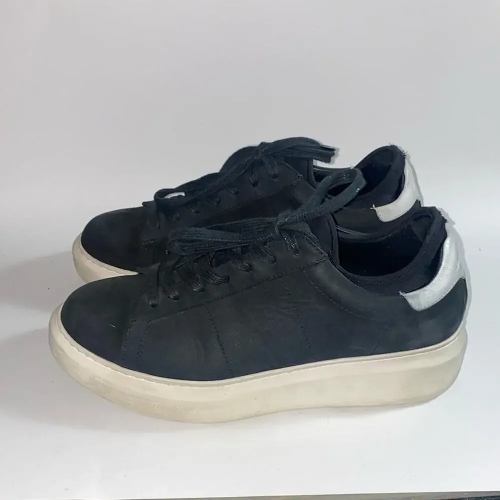 Greats platform black suede sneakers